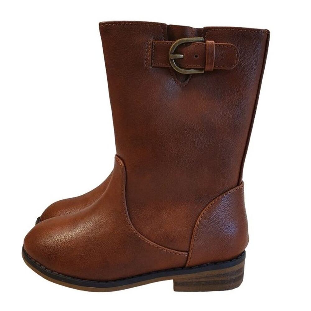Cat & Jack Brown Boots Toddler Leather Boots Toddler Winter Boots Size 5